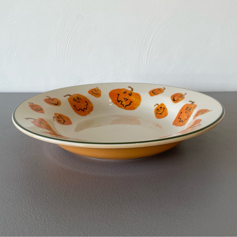 Longaberger Pumpkin Design Ceramic Bowl - Picture 3 of 3